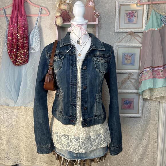 Aeropostale Jackets & Blazers - y2k distressed aeropostale denim jacket